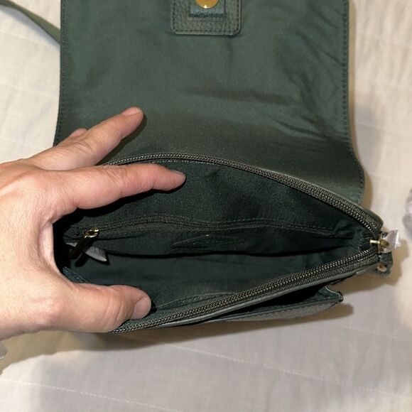 Fossil Kinley Pine Green Genuine Leather SmallโCrossbody - Picture 8 of 15